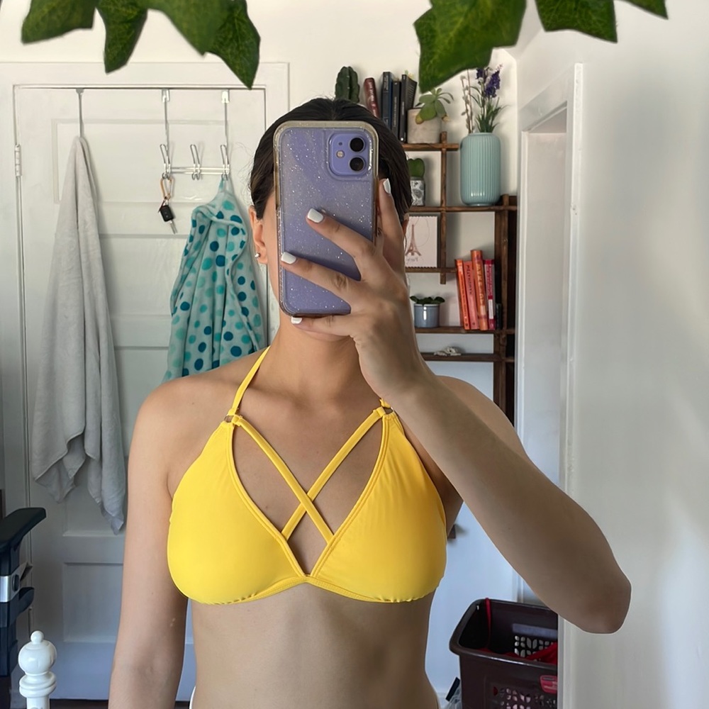 Yellow bikini top